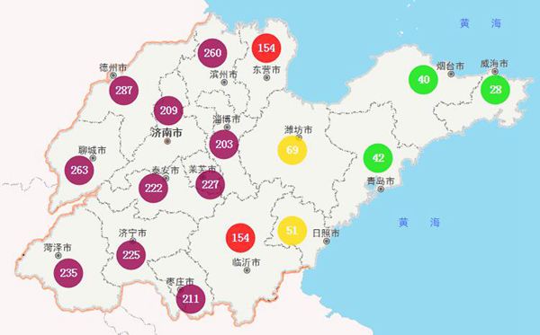 山东3月18日8时空气质量状况