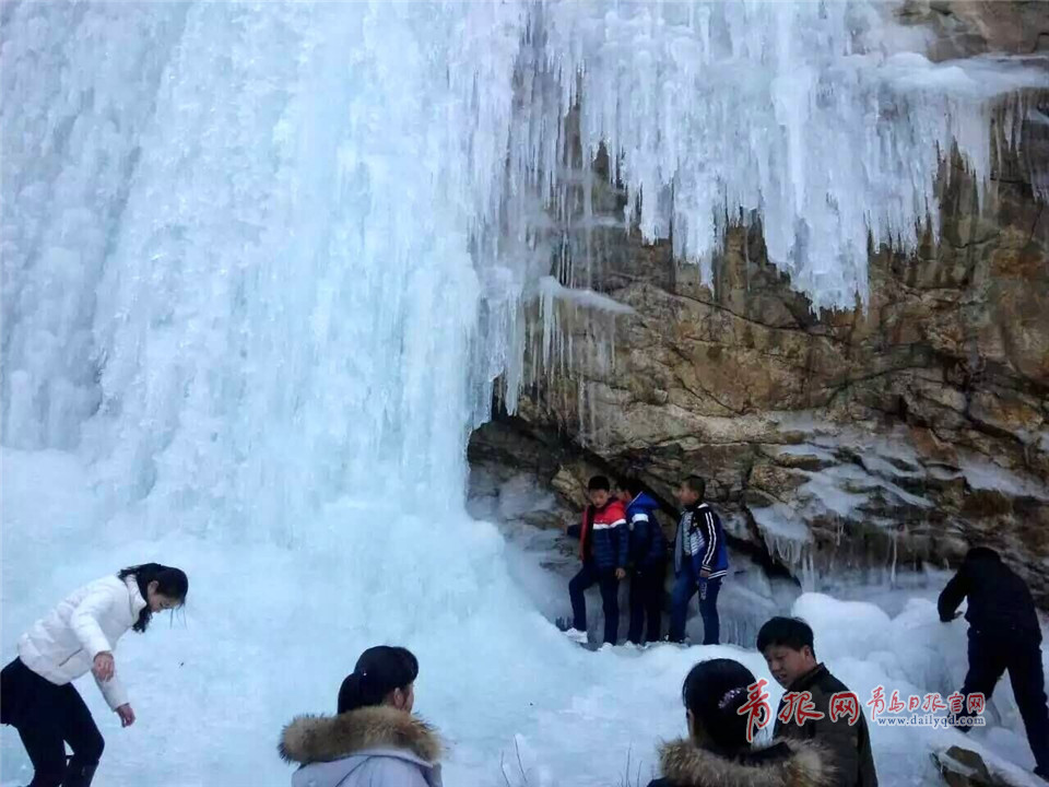 组图：青岛山花春烂漫 平度现早春冰石涧景观