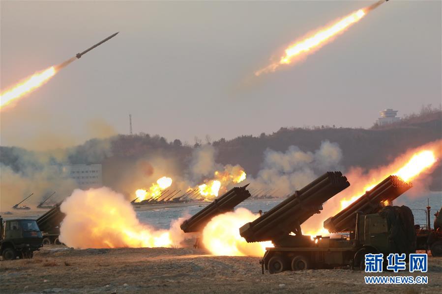 朝鲜举行史上最大规模炮兵训练 火光冲天(图)