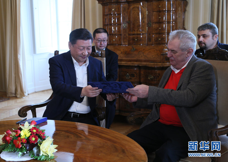 习近平同捷克总统泽曼举行会晤