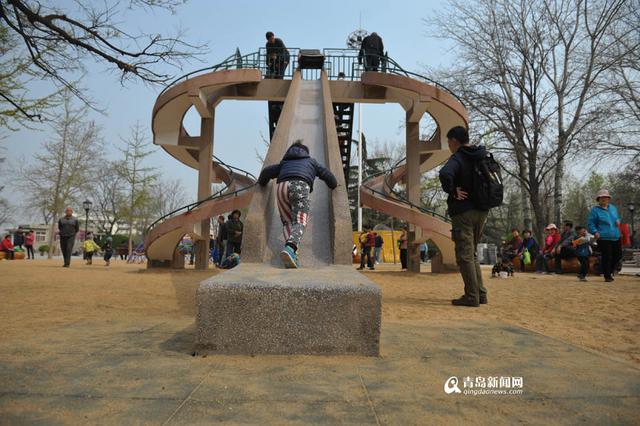 沧口大滑梯整修完工 修旧如旧重现风采(组图)