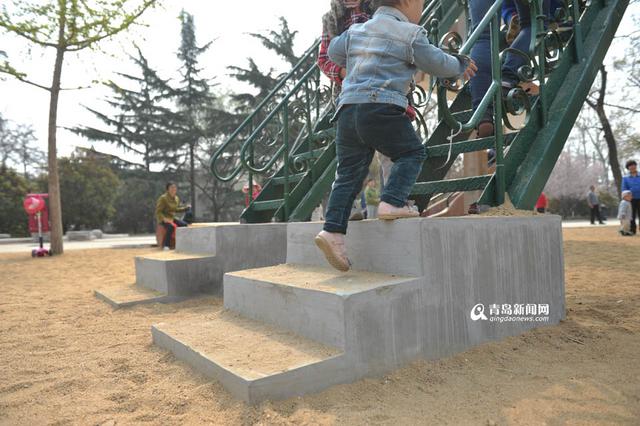 沧口大滑梯整修完工 修旧如旧重现风采(组图)