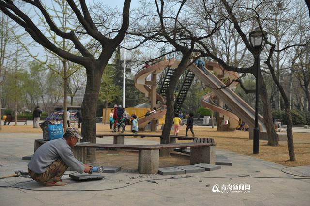 沧口大滑梯整修完工 修旧如旧重现风采(组图)