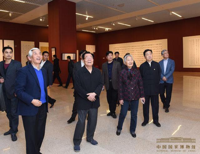 李瑞环同志参观“追梦之旅——张海书法展”