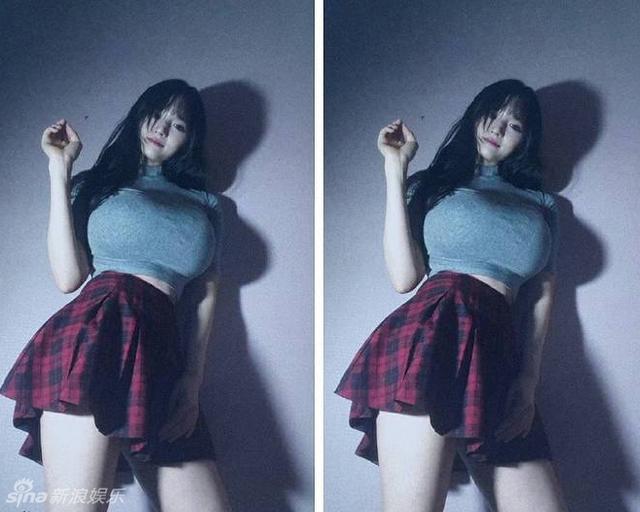 组图：韩国巨胸妹走红 身材比例夸张上围傲人