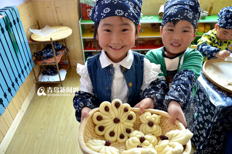 汉服萌娃茶道秀 传统文化走进幼儿园(组图)