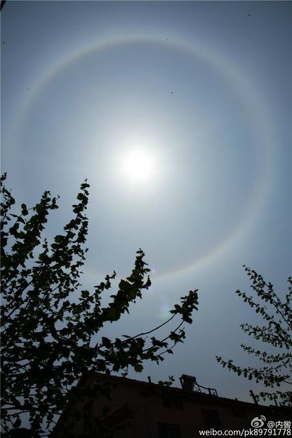 高清:青岛天空惊现绝美日晕奇观 刷爆朋友圈