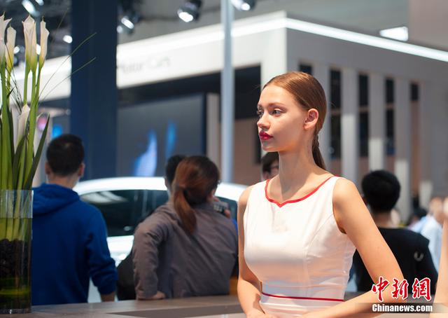 北京车展难觅车模 美女礼仪高颜值吸睛