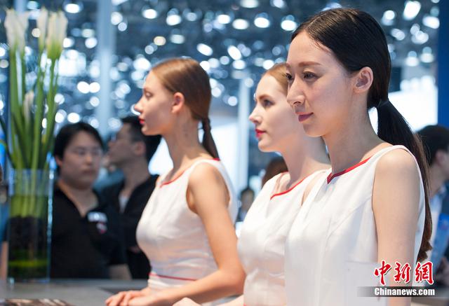 北京车展难觅车模 美女礼仪高颜值吸睛