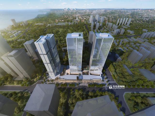 崂山第一高楼地下工程收尾 崂山第一高楼地下工程收尾