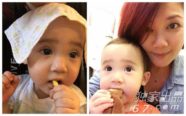 大眼仔!梁静茹儿子撞脸小咘咘 赵薇韩寒美貌闺女PK