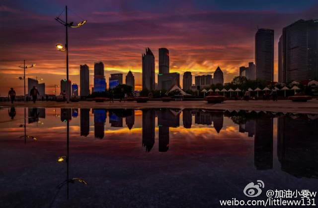组图:如梦似幻!雨后青岛连倒影都美得不可思议