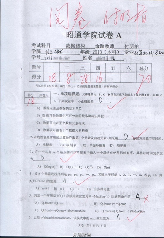 爆料学生还称，此次考试结束后，他们怀疑付姓教师私自修改了其中两位学生的考试成绩，破坏学生参与评选奖学金一事。