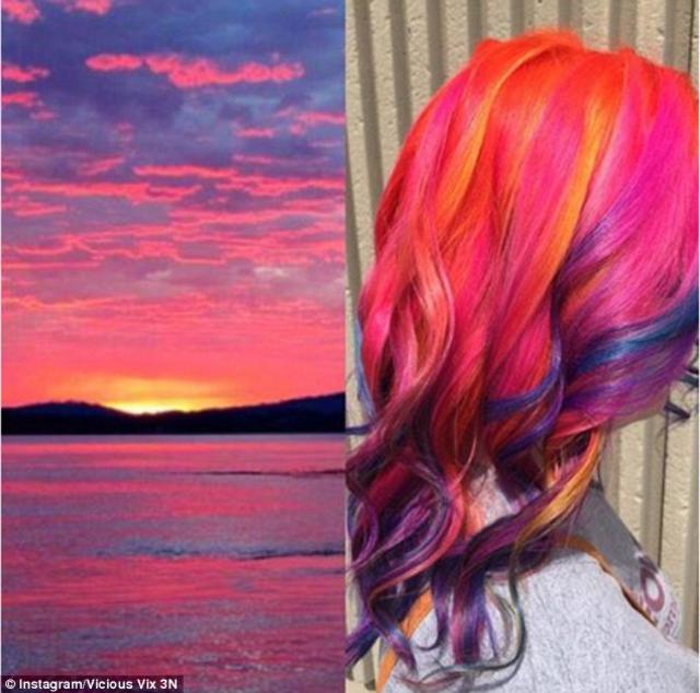 数百女性秀浪漫日落发色 令人惊叹