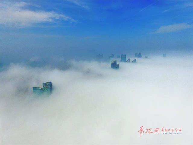 高清:网友曝青岛治愈系美图 平流雾景观像场梦