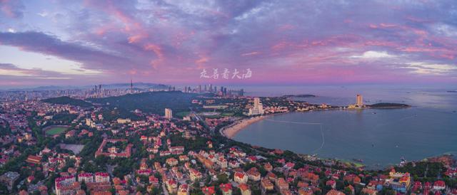 组图：青岛现绝美落日美景 魅影旖旎似油画