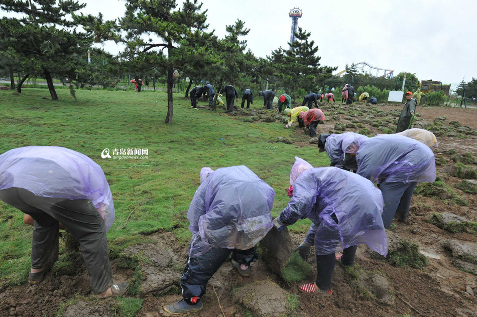 实拍西海岸啤酒节广场 超气派大棚月底纳客