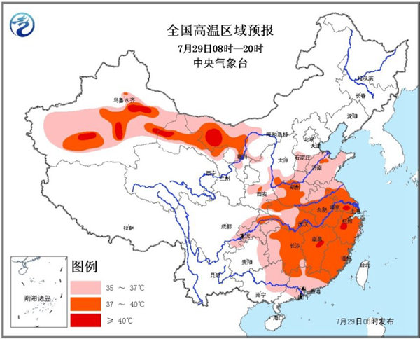 南方高温将持续至7月底 31日起高温转战北方