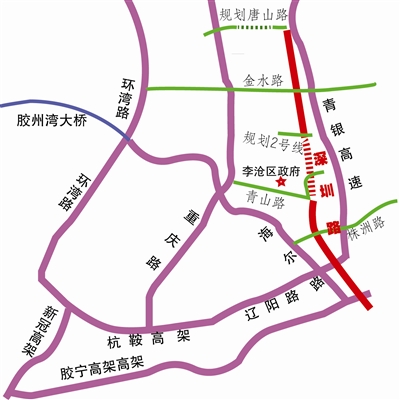 南北贯通!深圳路李沧段年底主线通车(图)