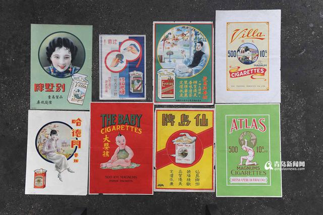 组图:青岛达人痴迷收藏烟标 这些珍品他全有