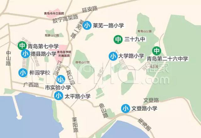 青岛七中地图图片