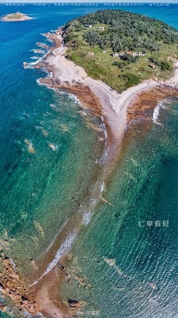 高清：航拍绝美竹岔岛 小渔岛变身滨海金银岛