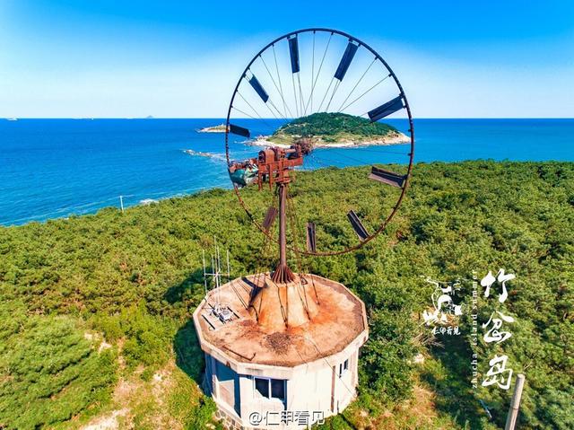 高清：航拍绝美竹岔岛 小渔岛变身滨海金银岛