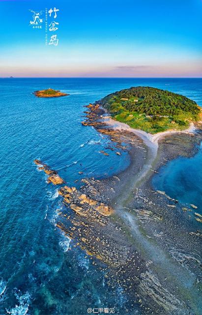 高清：航拍绝美竹岔岛 小渔岛变身滨海金银岛