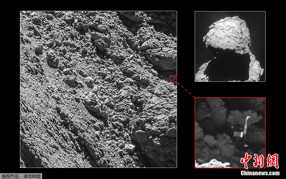 彗星登陆器菲莱现身 此前被科学家认为失踪(图) 