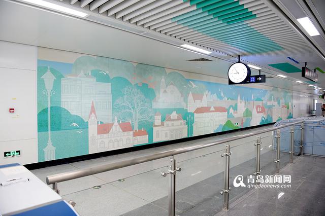 高清:3号线南段车站内景曝光 巨型壁画抢镜