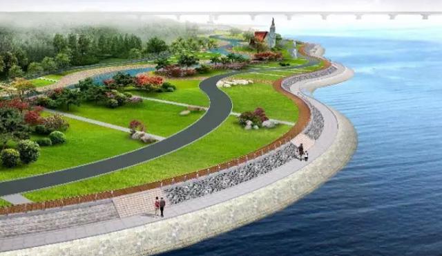 高清：实拍胶州湾绿道 两层堤坝让你看爽海景