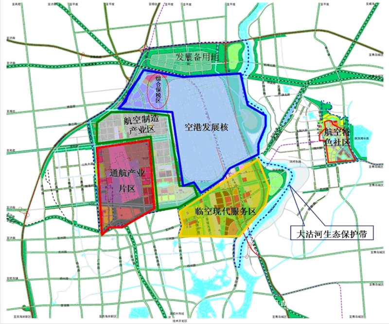 临空经济区区位图公布 2025年人口达30万