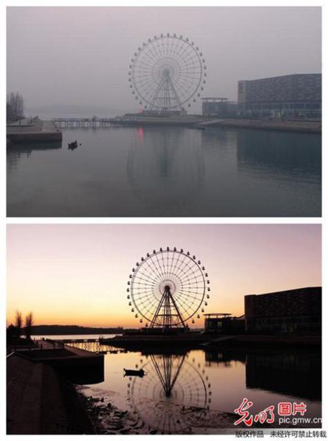 唐岛湾大雾晴天颜值反差大