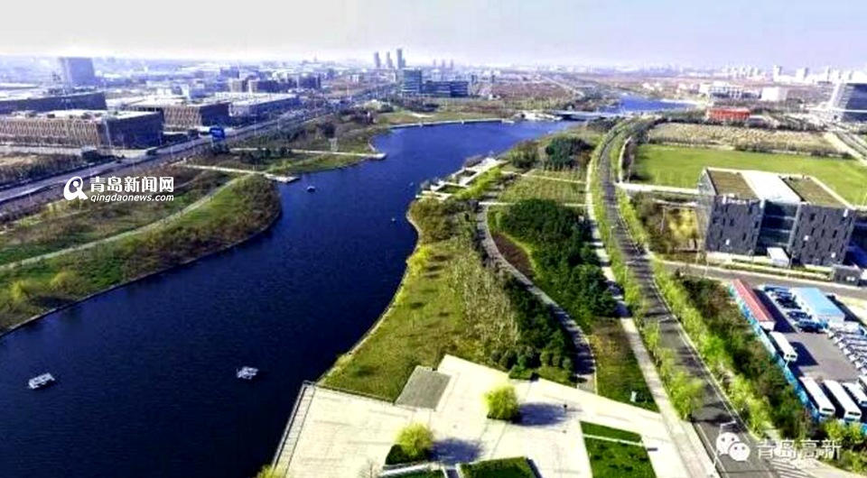 组图：航拍最美祥茂河 沿岸新城崛起绿树环绕