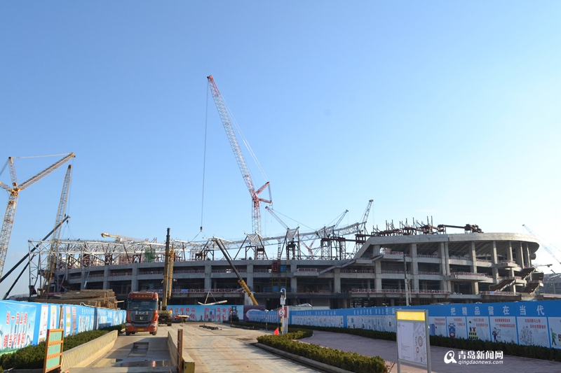 探访青岛市民健身中心 计划2018年9月竣工