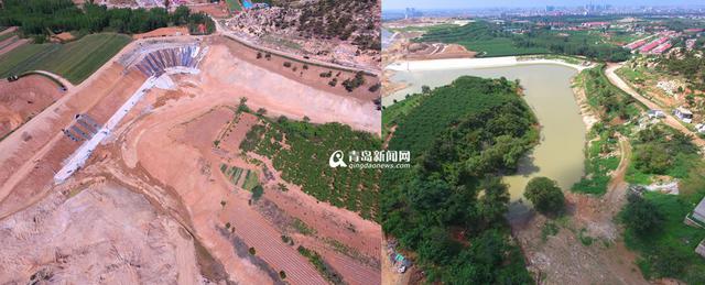 高清：废弃矿山变身公园 1300亩城市绿肺航拍