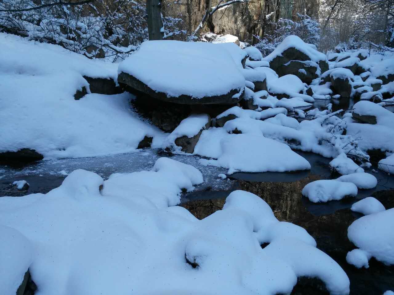 组图：鸡年第一场雪来啦！巨峰因雪太大关闭