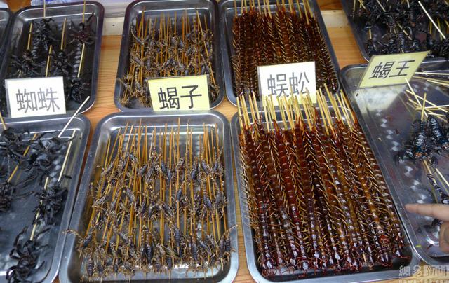 青岛现重口味昆虫宴 蜘蛛蜈蚣蝎子等被油炸