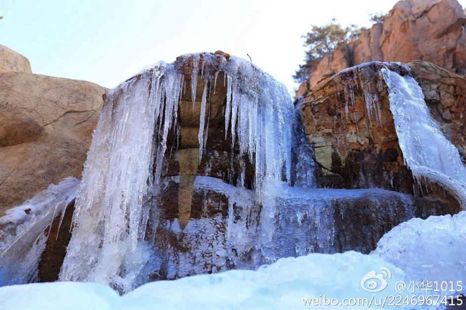 实拍北九水冰瀑 