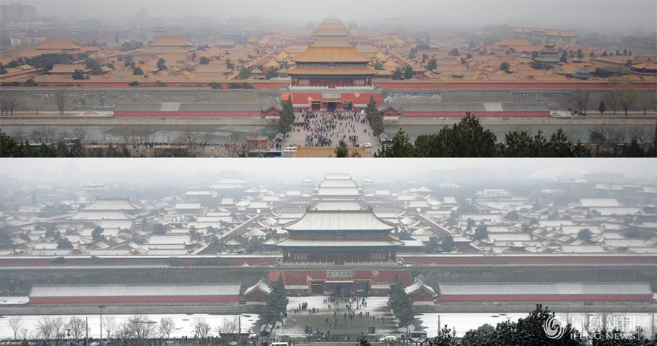 高清：北京飘雪故宫绝美 小主准备好穿越了吗