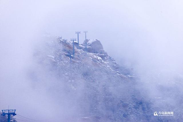 高清:雪中崂山似水墨画2月青岛一派北国风光- 青岛新闻网