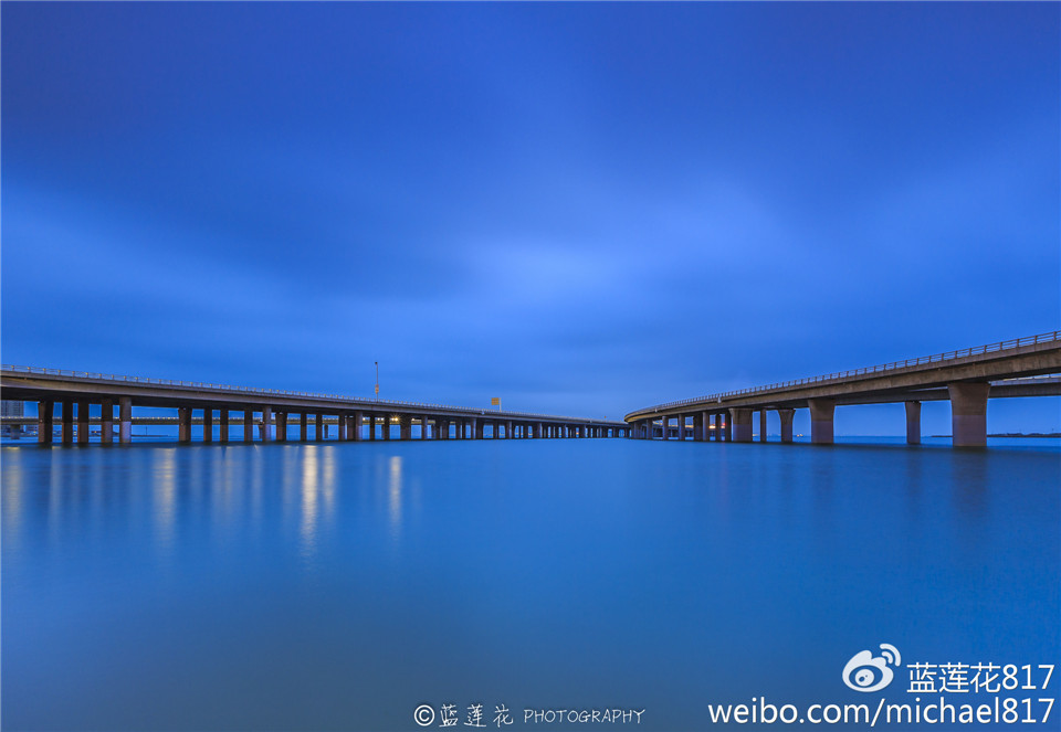 实拍胶州湾大桥绝美瞬间，这个视角你一定没见过！