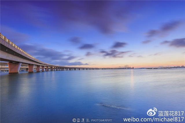 实拍胶州湾大桥绝美瞬间，这个视角你一定没见过！