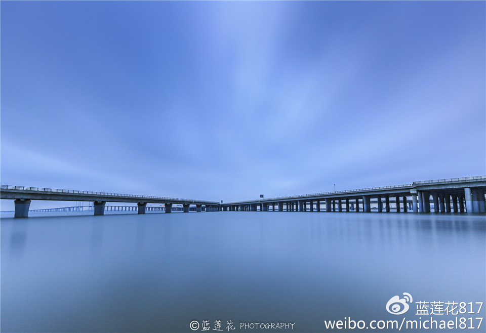 实拍胶州湾大桥绝美瞬间，这个视角你一定没见过！