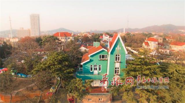 航拍青岛公主楼