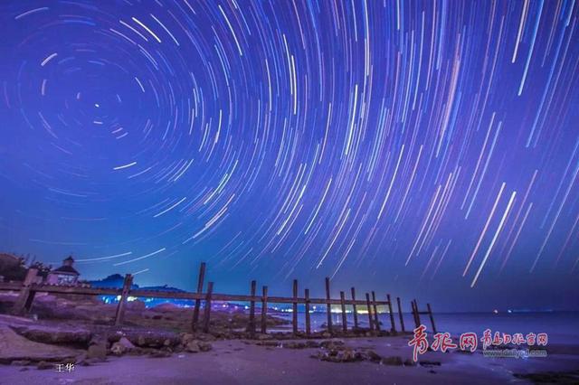 实拍仰口会场村断桥绝美星轨