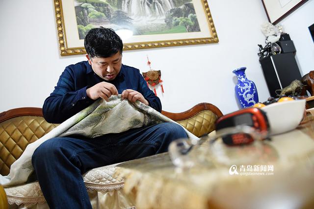 【青岛故事】爱刺绣的大师傅 未完作品值60万