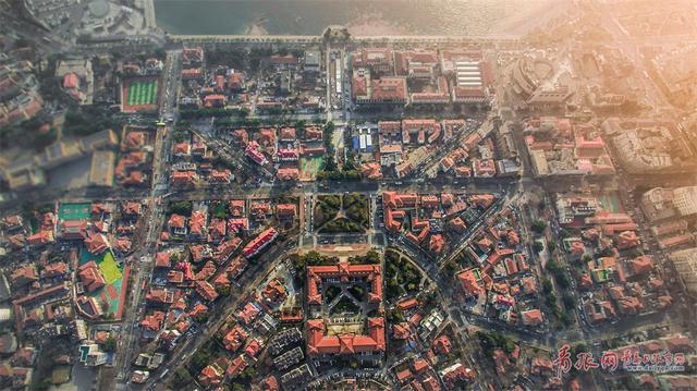 航拍胶澳总督府旧址