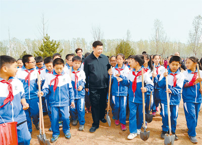 听习近平讲植树节的意义