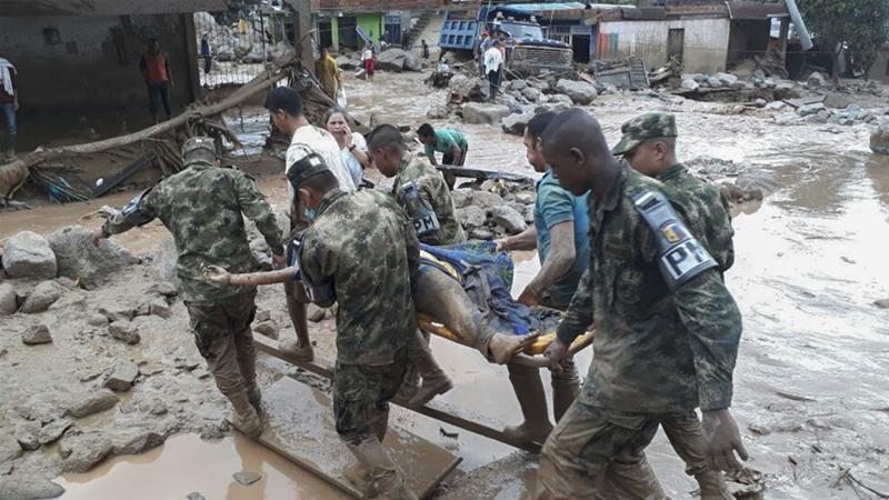 哥伦比亚泥石流254人遇难 一夜降雨达130厘米